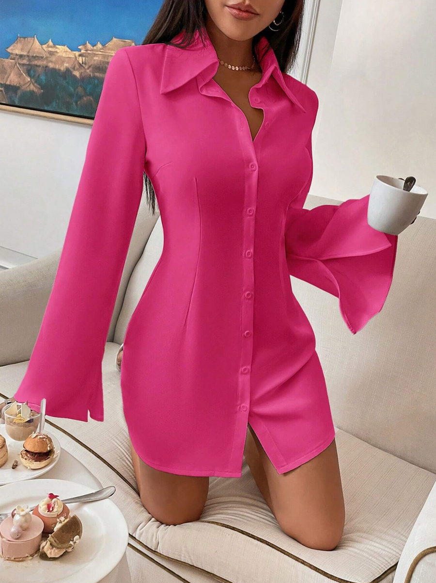 Split Sleeve T Shirt Dress