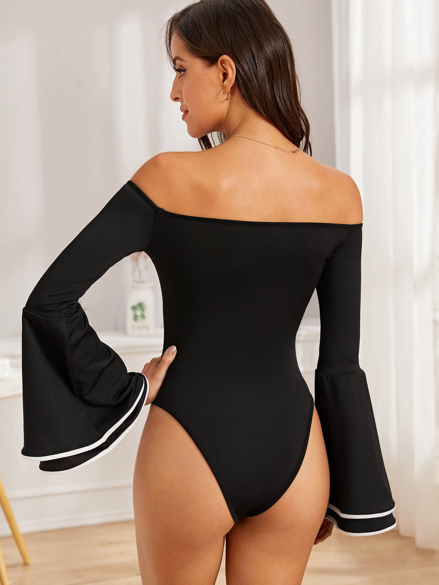 Flounce Sleeve Bodysuit