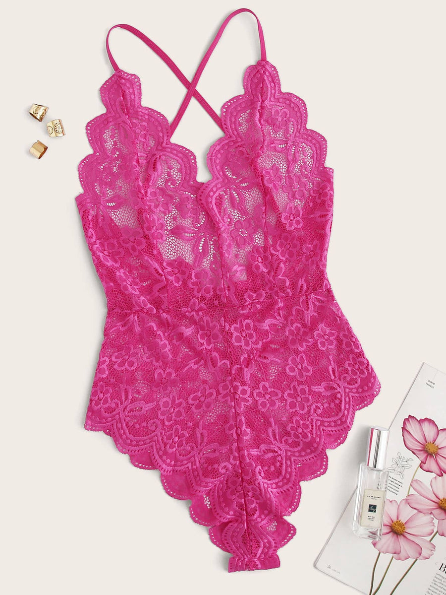 Cross Lace Teddy