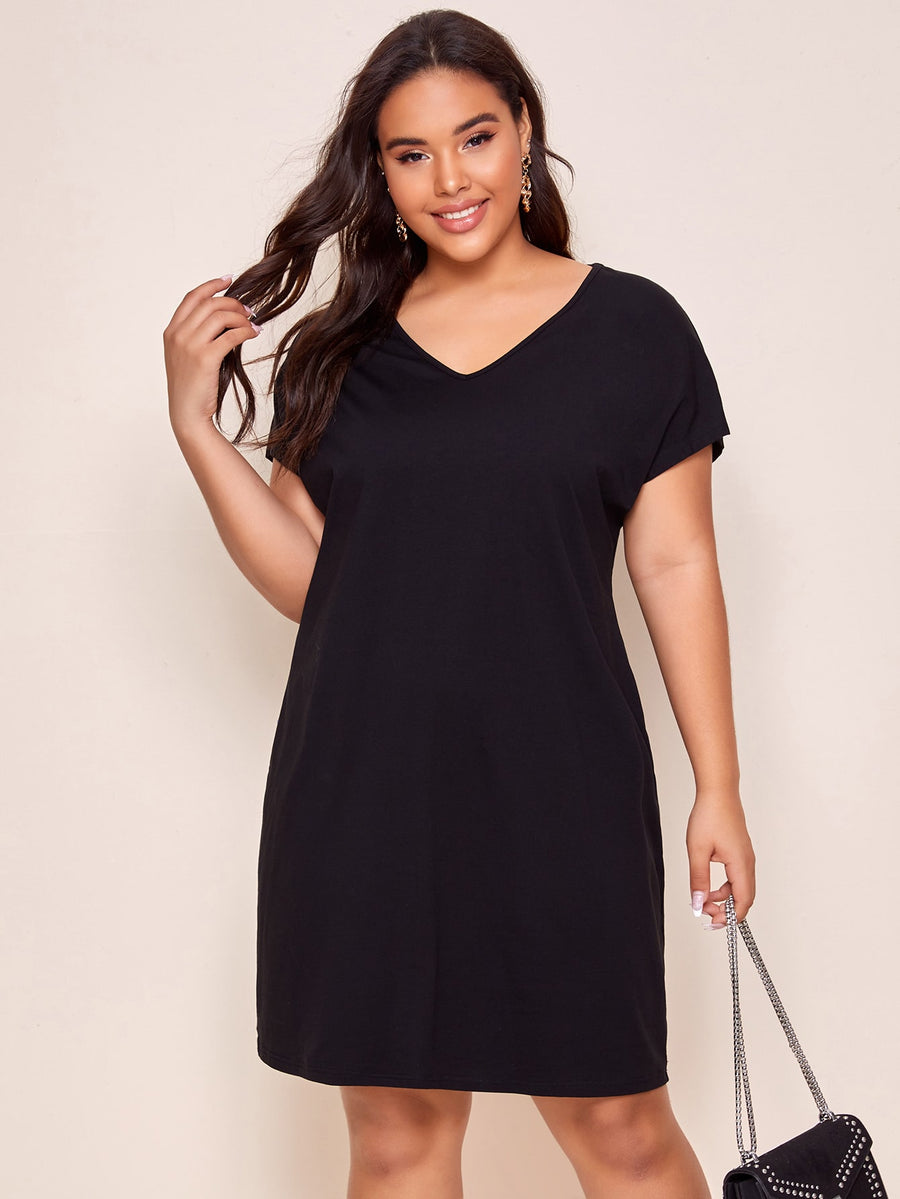 V-Neck Tee Dress