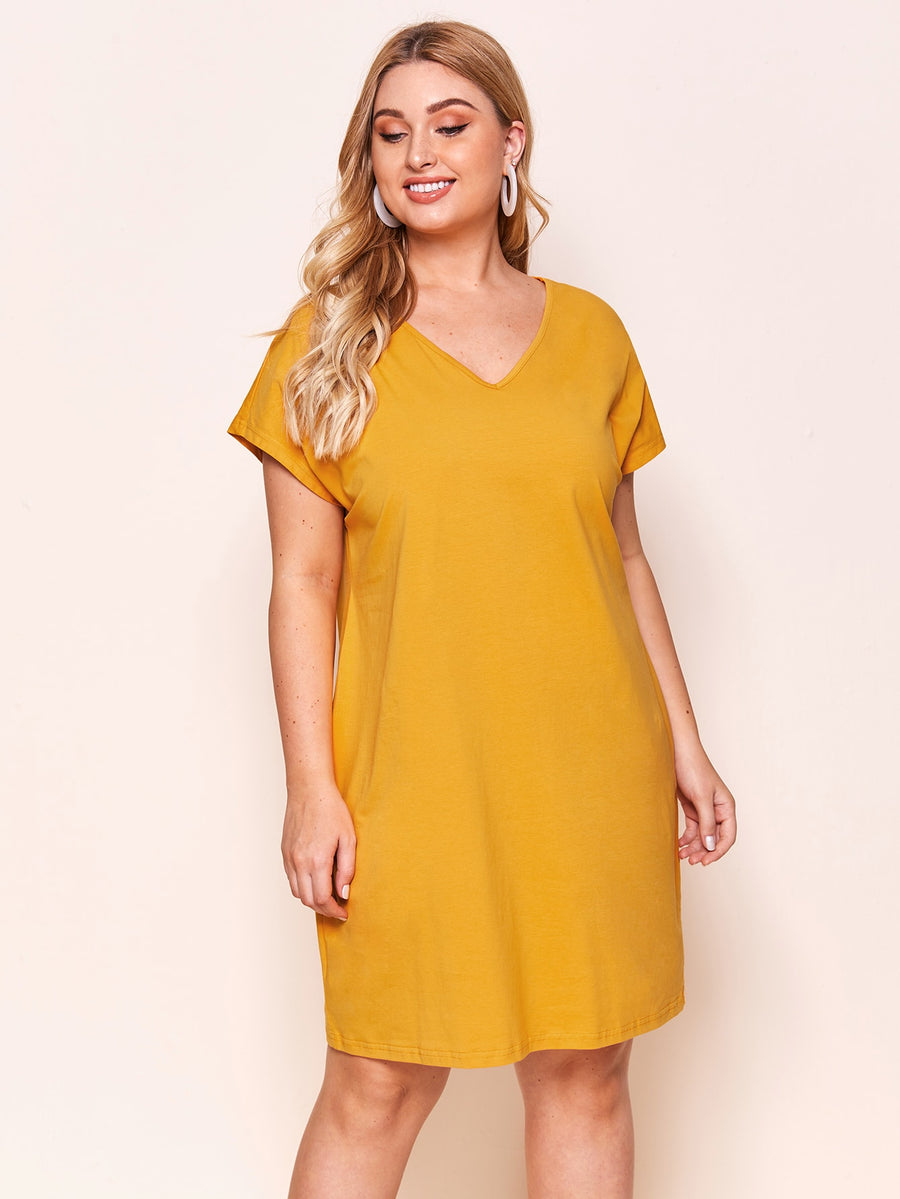 V-Neck Tee Dress