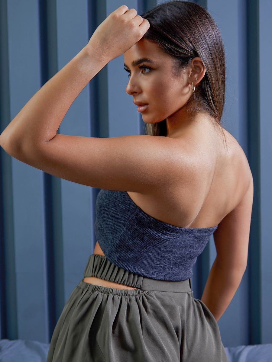Button Blues Tube Top