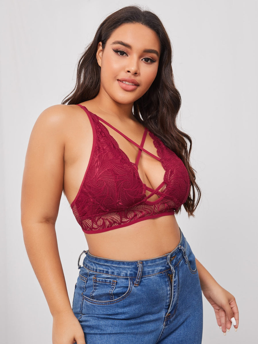 Red Scalloped Bralette