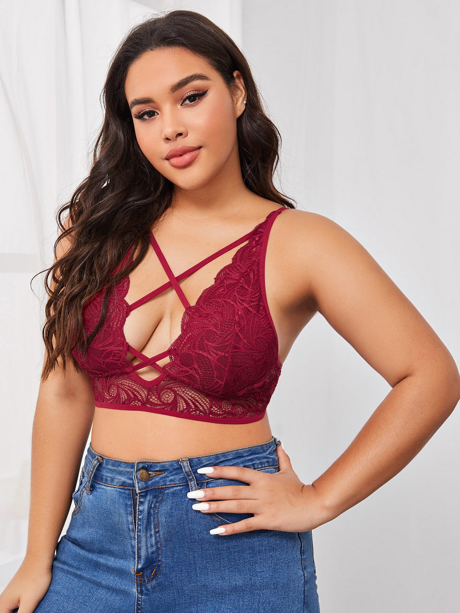 Red Scalloped Bralette
