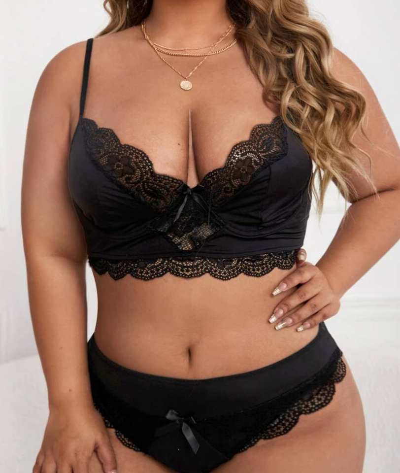 Love In Lace - Longline Bra & Panty Set