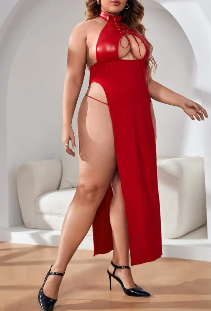 Try Me High Slit Dress