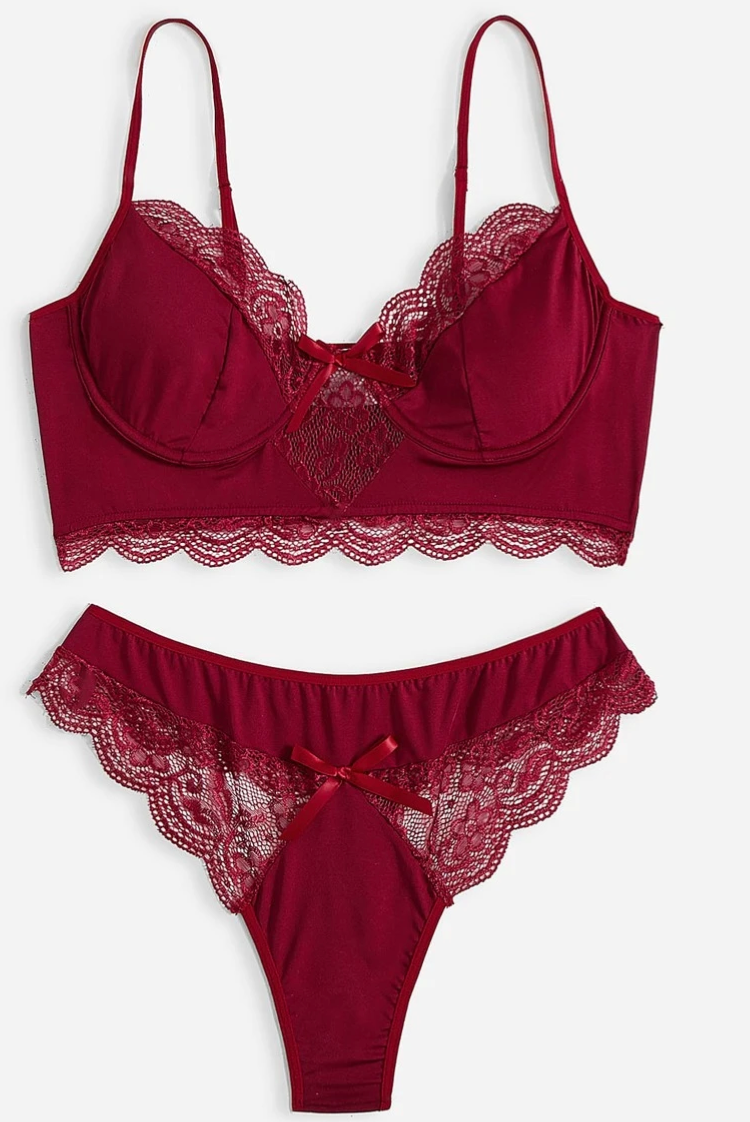 Love In Lace - Longline Bra & Panty Set